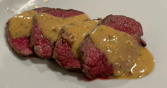 Venison Backstrap w/ Bourbon Garlic Cream Sauce