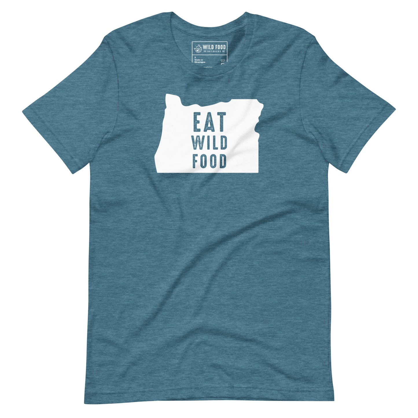 Unisex White Oregon Eat Wild Food Tee