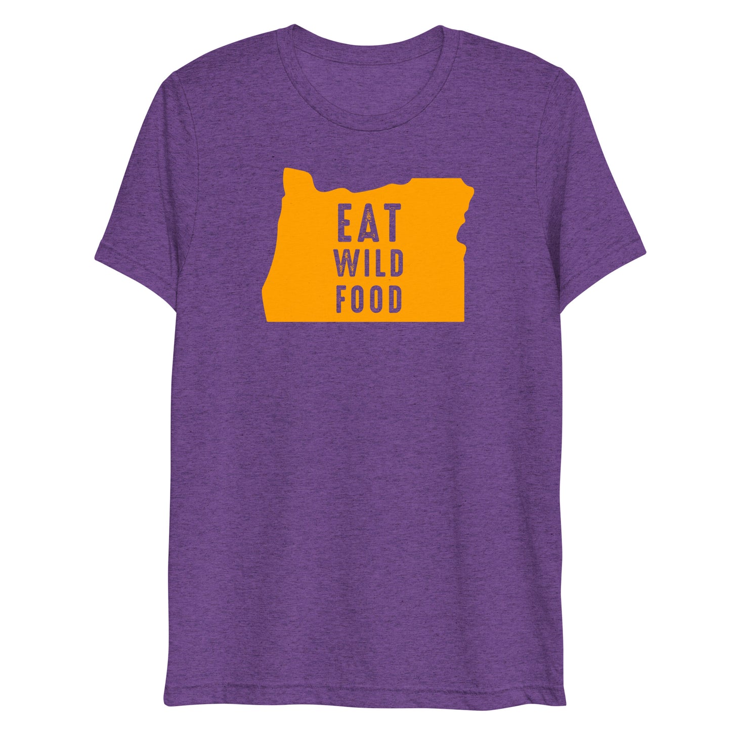 Unisex Gold Oregon Eat Wild Food Tri-blend Tee