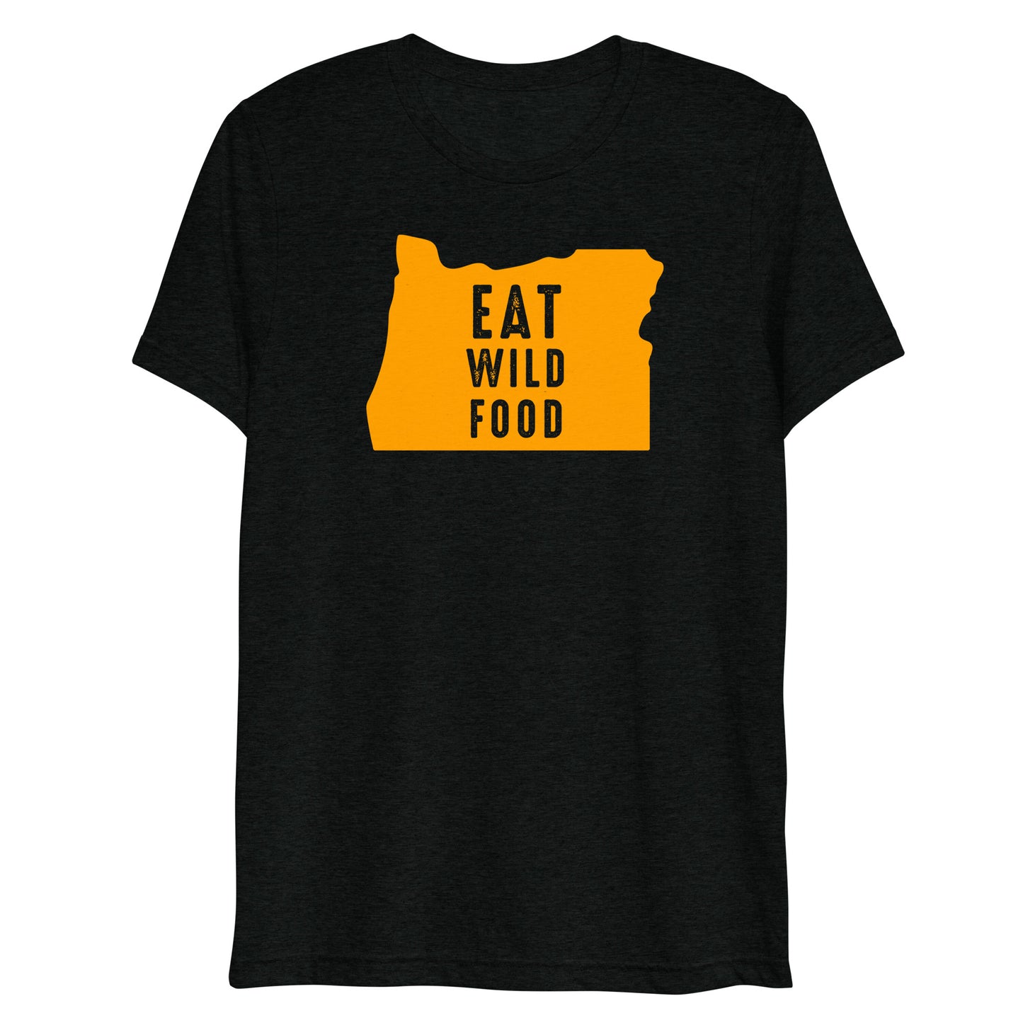 Unisex Gold Oregon Eat Wild Food Tri-blend Tee