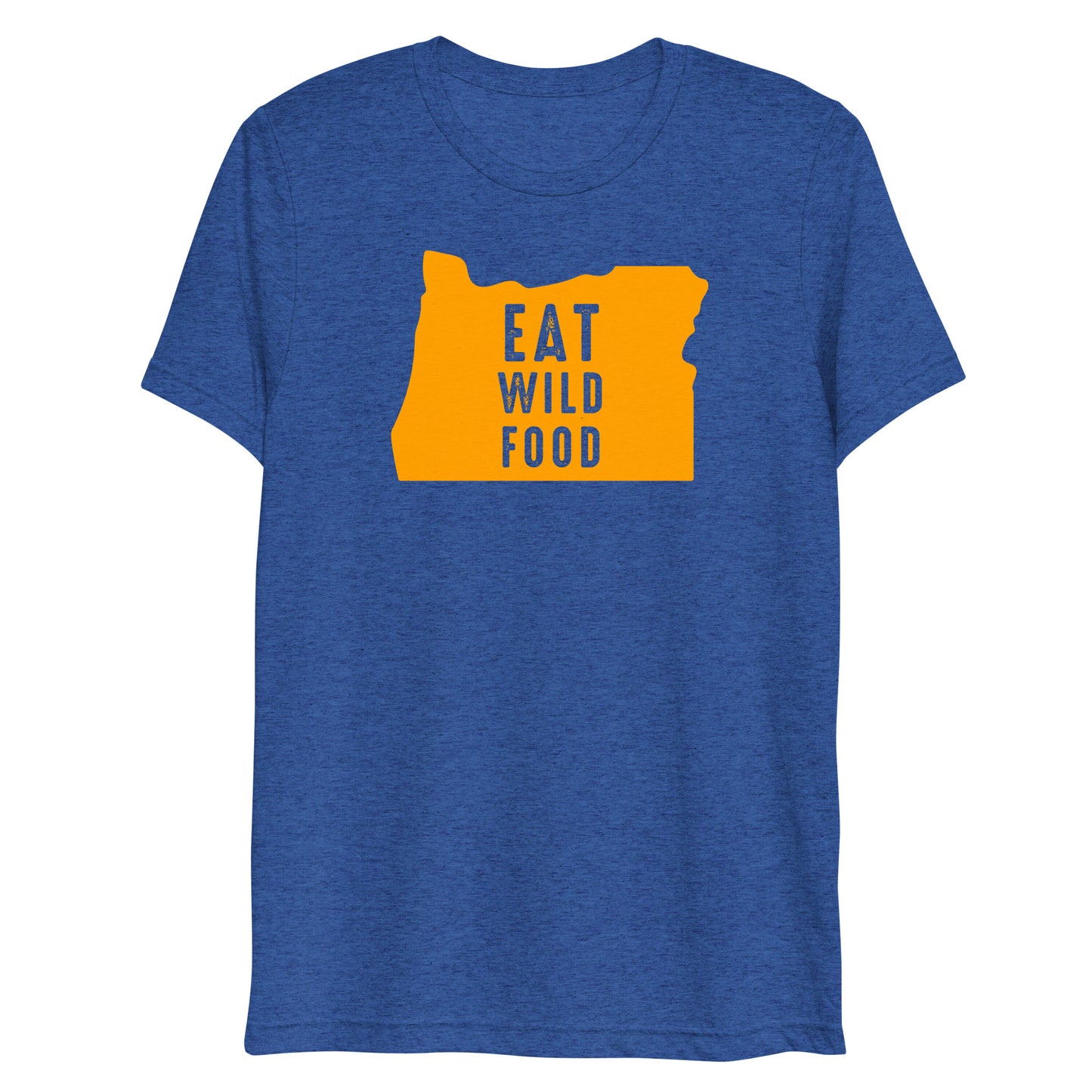 Unisex Gold Oregon Eat Wild Food Tri-blend Tee