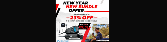 Midland Radio 23% Off MXT275-WHIP EXTENDED RANGE BUNDLE