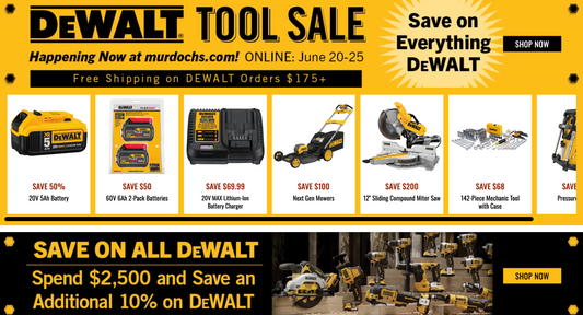 DEWALT Tool Sale @ Murdochs.com