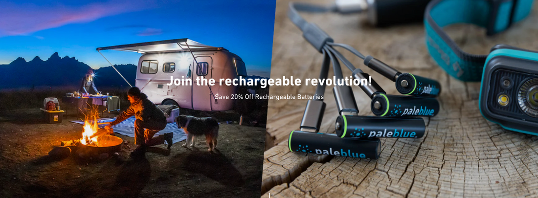 Pale Blue - Save 20% on rechargeable batteries