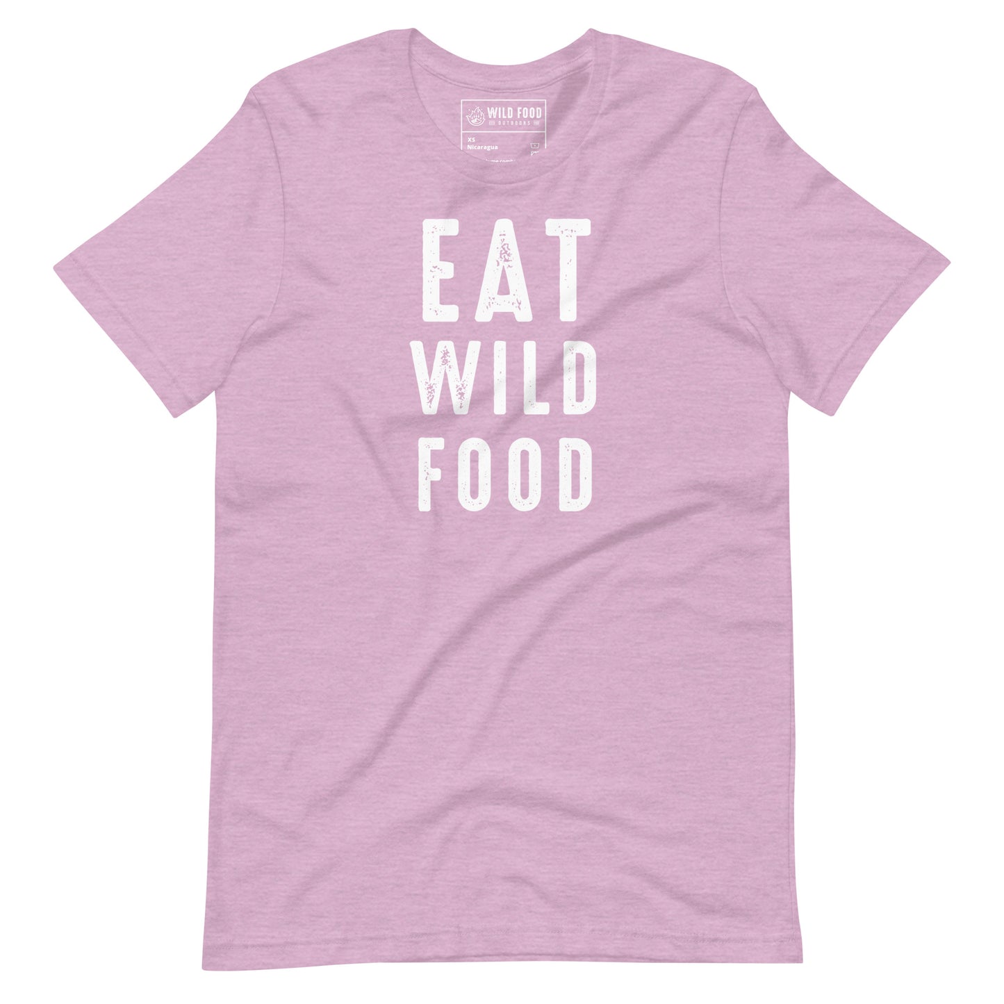 Unisex White EAT WILD FOOD Tee