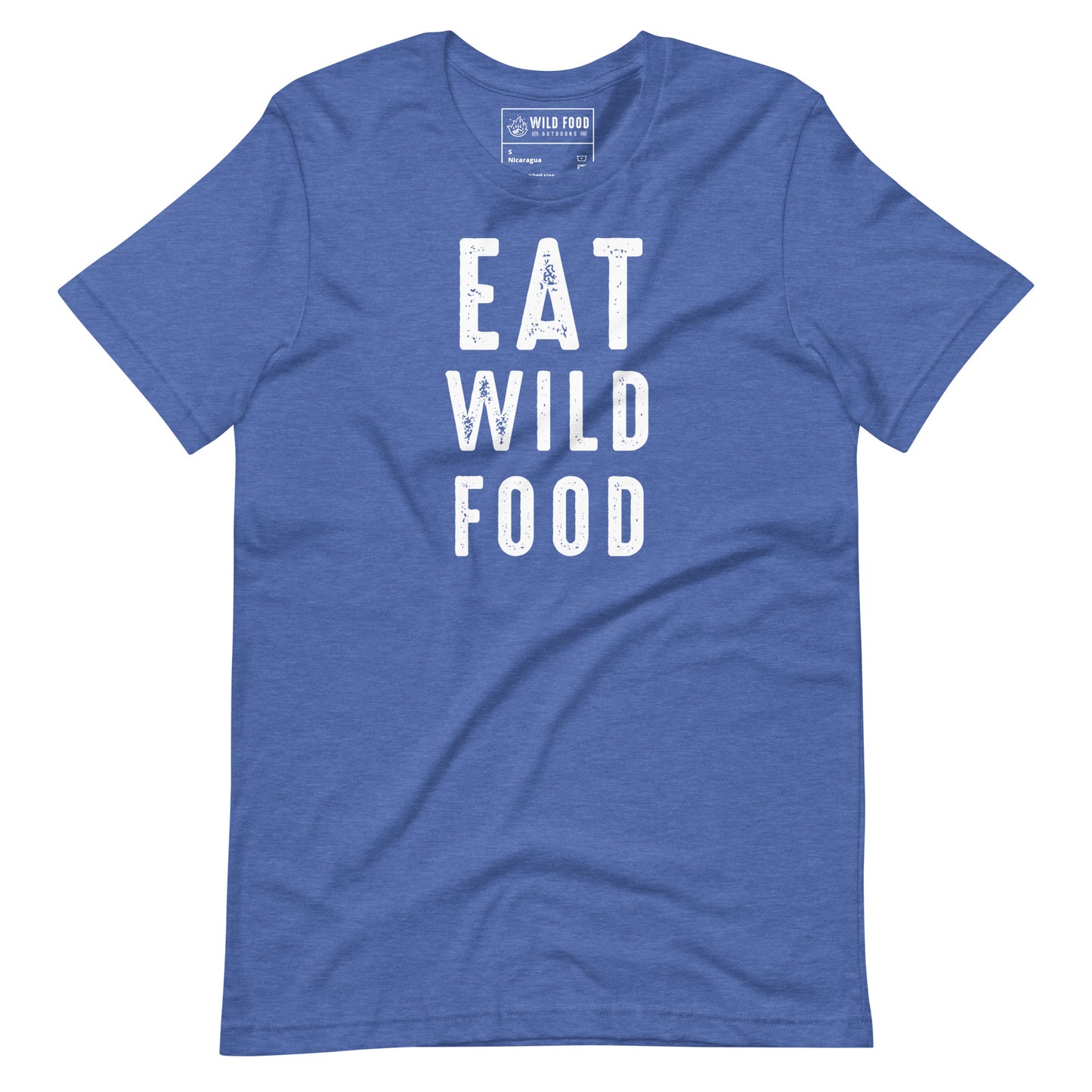 Unisex White EAT WILD FOOD Tee