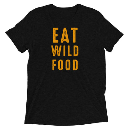 Unisex Gold EAT WILD FOOD Tri-blend Tee